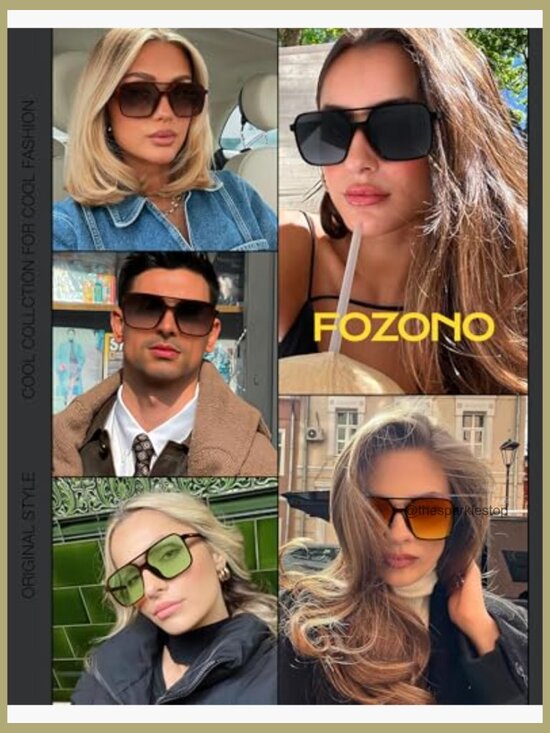 Square Aviator Sunglasses Retro Trendy UV Protection Shades main image 7